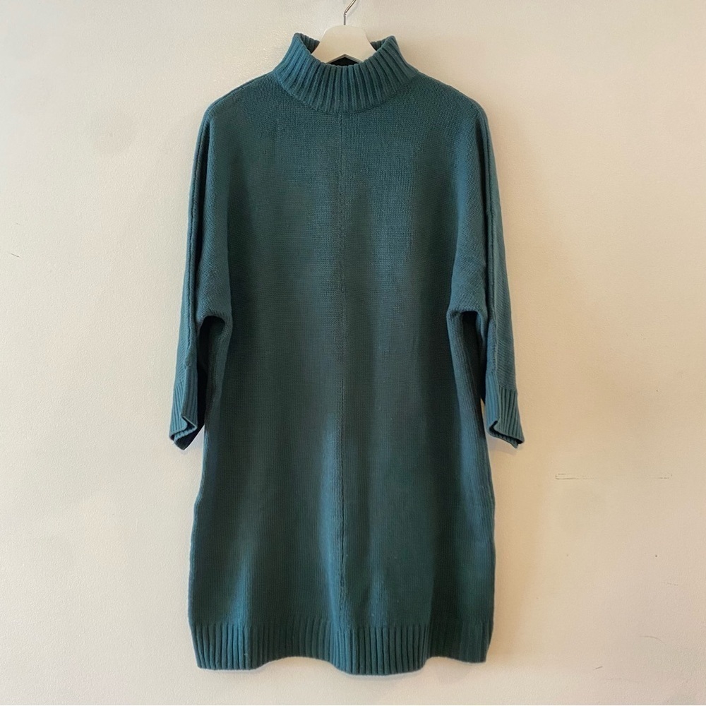 NEW Monki ASOS Green High Neck Sweater Dress Women’s Size Medium